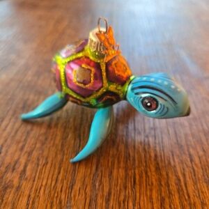 Colorful Turtle Holiday Ornament.  Neiman Marcus Collectible